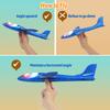 CCINEE 2 Pack LED Airplane Toys, 17.3 inch Large Throwing Foam Plane with Flashing Lights, 2 Flight Mode Glider Plane Outdoor Flying Toy for Kids Boys Girls Outdoor Sport Party Favors view 4