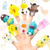 Chengu 10 Pcs Finger Puppets Rubber Farm Animal Finger Puppets Fun Bath Toy Educational Toy Birthday Party Gifts Favors for Storytelling Kids Toddlers Boys Girls view 1