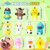 Chengu 10 Pcs Finger Puppets Rubber Farm Animal Finger Puppets Fun Bath Toy Educational Toy Birthday Party Gifts Favors for Storytelling Kids Toddlers Boys Girls view 2
