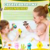 Chengu 10 Pcs Finger Puppets Rubber Farm Animal Finger Puppets Fun Bath Toy Educational Toy Birthday Party Gifts Favors for Storytelling Kids Toddlers Boys Girls view 3