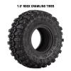 INJORA 1.0 Tires Soft Rubber Crawler Wheel Tires and Motor for SCX24 Gladiator Bronco C10 JLU Deadbolt B17 Axial 1/24 1/18 Tracked car view 4