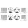 Hub Wheel Rims with Soft Rubber Tires, 4WD Rubber Tires Aluminum Alloy Wheel Hub for WPL C14 C24 B14 B24 B16 B36 1/16 RC Car Upgrade Part(Silver), car model accessories view 4