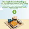 PlanToys Geometric Sorting Board in Orchard Shade | Montessori Shape, Size and Colour Learning Toy | Eco Friendly Fine Motor and Problem Solving Activity view 2