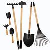 POMIKU Kids Garden Tools, Rake and Shovel Set, 7 Pieces Gardening Tools for Yard, Beach, Camping Play, Outside Toys for Kids Ages 3 up Gift view 1