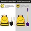 POMIKU Kids Garden Tools, Rake and Shovel Set, 7 Pieces Gardening Tools for Yard, Beach, Camping Play, Outside Toys for Kids Ages 3 up Gift view 3