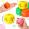 20 Pieces Motivational Stress Ball Bulk for Adults Square Shape Brain Stress Relief Balls Quotes Foam Dice for Kids Classroom School Supplies Social Emotional Learning Anxiety Toys, 5 Colors view 3
