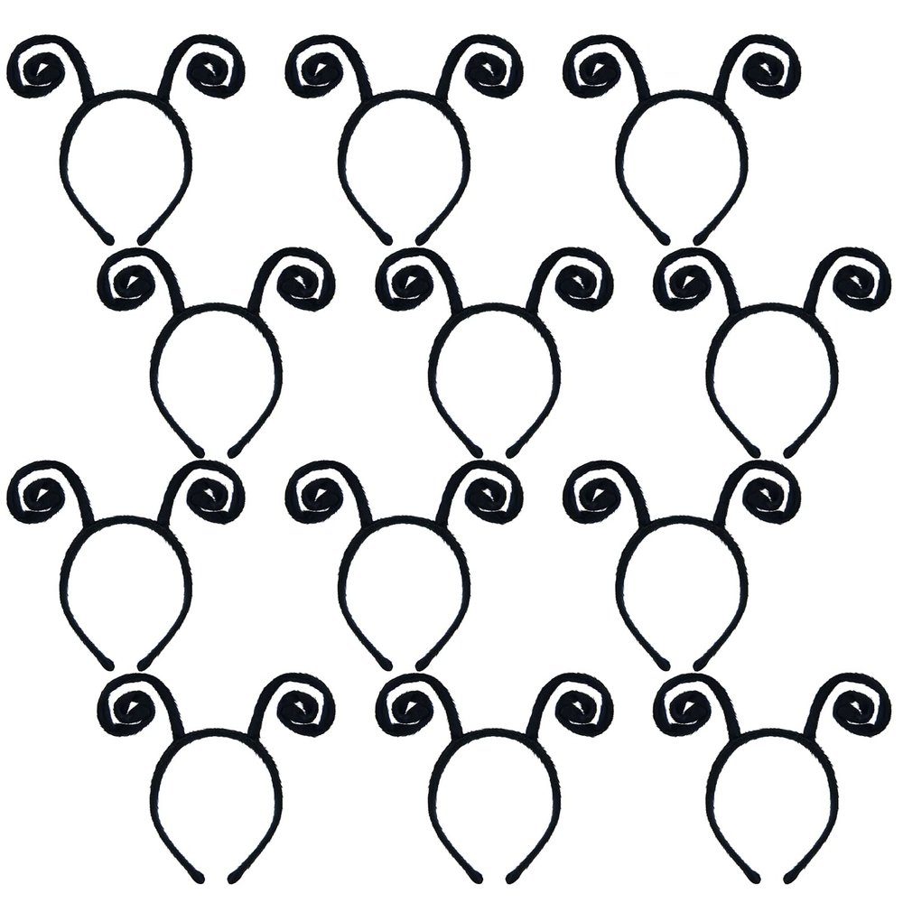 Coopay 12 Pack Butterfly Antenna Headband Snail Headband Alien Hairband Butterfly Hair Accessories Black Velvet Hairband for Halloween Party Costume Cosplay Dress Up Pretend Play Accessory