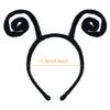 Coopay 12 Pack Butterfly Antenna Headband Snail Headband Alien Hairband Butterfly Hair Accessories Black Velvet Hairband for Halloween Party Costume Cosplay Dress Up Pretend Play Accessory view 2