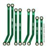 INJORA High Clearance Front 4 Links Set for SCX24 C10 JLU Bronco Base Camp Axial 1/24 RC Crawler Car, 8PCS (Green) view 1