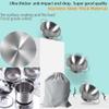 Kids Mini Stainless Steel Cookware Kitchen Cooking Toys Pretend Utensils with SteCookware Play Pots and Pans Playset ,Pot Rack Organizer Storage Bag for Toddlers view 4