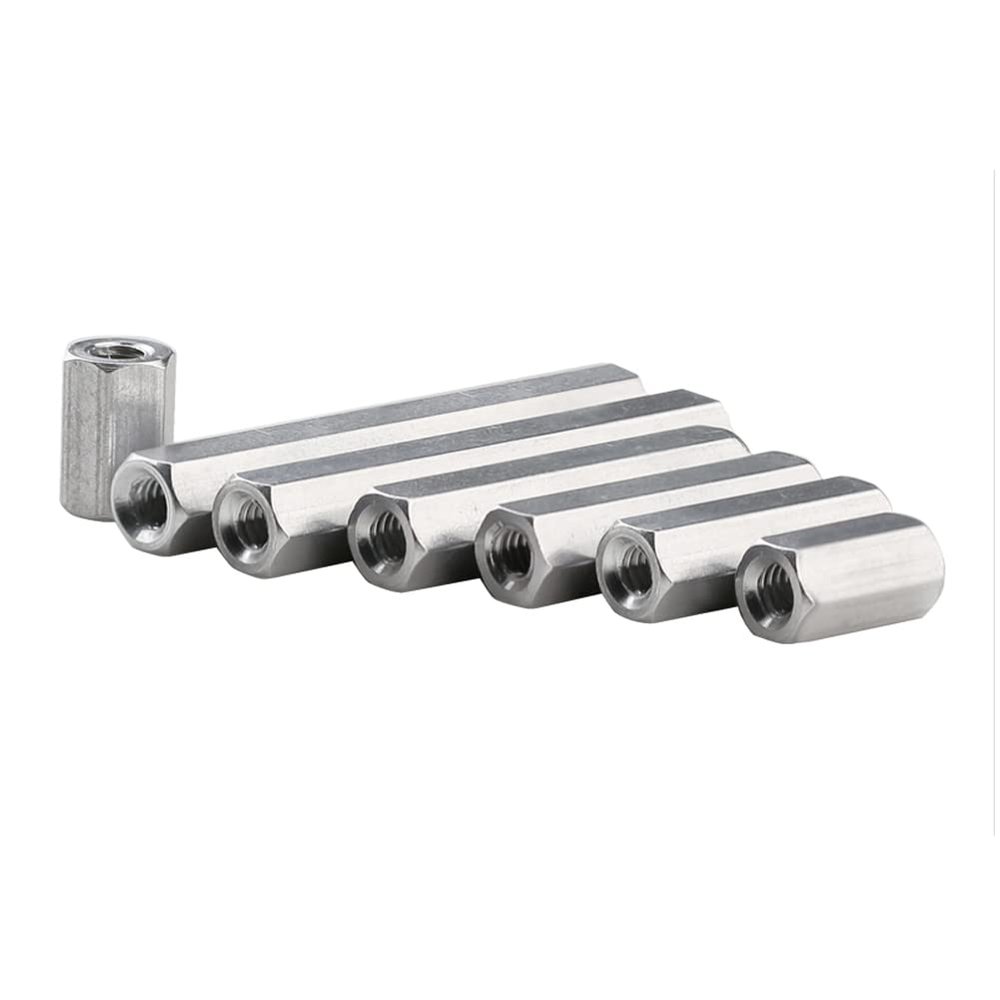 10 Pieces Aluminum Alloy Double Pass Hexagon Post,Suitable for Circuit Boards Etc.Spacing M2.5x5mm,Length 10mm.