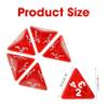 60PCS Red Four Sided D4 Dice for D&D TRPG Cup Games, Multi Gem Polyhedral Triangular Mini Acrylic Dice Set Suitable for Board Table RPG Gaming Theme Parties Gatherings Bar Gift for Friends Family view 2