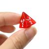60PCS Red Four Sided D4 Dice for D&D TRPG Cup Games, Multi Gem Polyhedral Triangular Mini Acrylic Dice Set Suitable for Board Table RPG Gaming Theme Parties Gatherings Bar Gift for Friends Family view 3