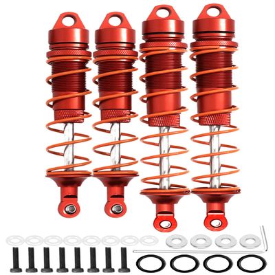 4PCS Alloy RC Shocks Dampers Upgrades Part for 1/8 Outcast 6S BLX Kraton Notorious 6S BLX,ARRCat 4PCS BIG BORE Front Rear Full Metal Shocks with Wrench,Replace ARA330621 ARA330622,Red