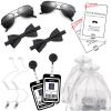 DONSAJI Ring Security Wedding Ring Bearer Gifts Proposal -Bow Tie, Sun Glasses, Earpiece and RingBearer Card for Kids Outfit Spy FBI Cosplay Toys(2pcs) view 1