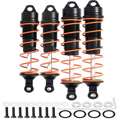 4PCS Alloy RC Shocks Dampers Upgrades Part for 1/8 Outcast 6S BLX Kraton Notorious 6S BLX,ARRCat 4PCS BIG BORE Front Rear Full Metal Shocks with Wrench,Replace ARA330621 ARA330622,Black