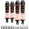 4PCS Alloy RC Shocks Dampers Upgrades Part for 1/8 Outcast 6S BLX Kraton Notorious 6S BLX,ARRCat 4PCS BIG BORE Front Rear Full Metal Shocks with Wrench,Replace ARA330621 ARA330622,Black view 1