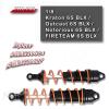 4PCS Alloy RC Shocks Dampers Upgrades Part for 1/8 Outcast 6S BLX Kraton Notorious 6S BLX,ARRCat 4PCS BIG BORE Front Rear Full Metal Shocks with Wrench,Replace ARA330621 ARA330622,Black view 2