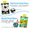 Inbeby Tummy Time Mirror & Play Mat & Pillow 3-in-1, High Contrast Black and White Baby Toys, Activity Mat for Early Education, Newborn Infant Tummy Time Toy Set for 0 3 6 12 Month Crinkle/Squeake view 4