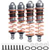 4PCS Alloy RC Shocks Dampers Upgrades Part for 1/8 Outcast 6S BLX Kraton Notorious 6S BLX,ARRCat 4PCS BIG BORE Front Rear Full Metal Shocks with Wrench,Replace ARA330621 ARA330622,Gray view 1
