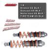 4PCS Alloy RC Shocks Dampers Upgrades Part for 1/8 Outcast 6S BLX Kraton Notorious 6S BLX,ARRCat 4PCS BIG BORE Front Rear Full Metal Shocks with Wrench,Replace ARA330621 ARA330622,Gray view 2