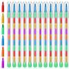 Thenshop 60 Pcs Stackable Crayons 10 Interchangeable Colors Valentine's Day Stacking Buildable Crayons Rainbow Stackable Pencils DIY Party Favors for Fall Holiday Kids Valentine School Office Supplies view 1
