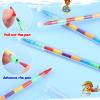 Thenshop 60 Pcs Stackable Crayons 10 Interchangeable Colors Valentine's Day Stacking Buildable Crayons Rainbow Stackable Pencils DIY Party Favors for Fall Holiday Kids Valentine School Office Supplies view 4