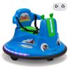 TOBBI Snail Baby Bumper Car, 12v Kids Electric Ride On Toy with Remote Control/Children DIY Funny Stickers/360 Degree Spin for Toddlers of Ages 3-9-Azure view 1