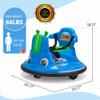 TOBBI Snail Baby Bumper Car, 12v Kids Electric Ride On Toy with Remote Control/Children DIY Funny Stickers/360 Degree Spin for Toddlers of Ages 3-9-Azure view 3
