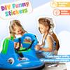 TOBBI Snail Baby Bumper Car, 12v Kids Electric Ride On Toy with Remote Control/Children DIY Funny Stickers/360 Degree Spin for Toddlers of Ages 3-9-Azure view 4