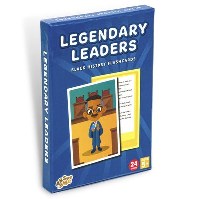 ABSee Me Legendary Leaders - 24 PCS Black History Cards for Kids Age 7-9 - Juneteenth Kids Books