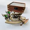 Nautical Sextant Maritime Nautical Sextant Telescope Vintage Marine Astrolabe Ship's Instruments Sextant With Wooden Box Vintage Functional BY MUSKAN NAUTICAL STORE view 2