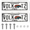 2PCS HIRCQOO Metal RC Car License Plate Decorations Accessories Compatible with Traxxas TRX-4 Tamiya CC01 Axial SCX10 D90 1/10 RC Crawler Car (VOLKT2) view 1