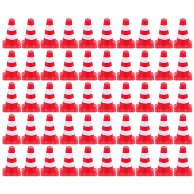Toddmomy Mini Traffic Cones for Kids 50Pcs Construction Safety Cone Toys Educational Road Sign Playset for Toddlers and Boys Girls