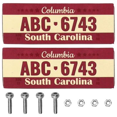 2PCS HIRCQOO Metal RC Car License Plate Decorations Accessories Compatible with Traxxas TRX-4 Tamiya CC01 Axial SCX10 D90 1/10 RC Crawler Car (ABC6743)