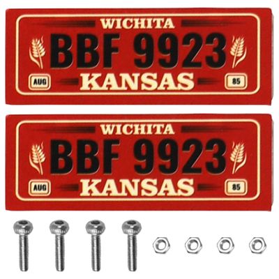 2PCS HIRCQOO Metal RC Car License Plate Decorations Accessories Compatible with Traxxas TRX-4 Tamiya CC01 Axial SCX10 D90 1/10 RC Crawler Car (BBF9923)
