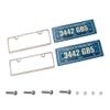 2PCS HIRCQOO Metal RC Car License Plate Decorations Accessories Compatible with Traxxas TRX-4 Tamiya CC01 Axial SCX10 D90 1/10 RC Crawler Car (3442GB5) view 2