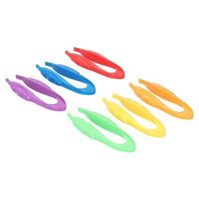 Cyrank Assorted Colors Tweezers for Kids,6Pcs Craft Tweezers Beads Tweezers for Outdoor Exploration Observation