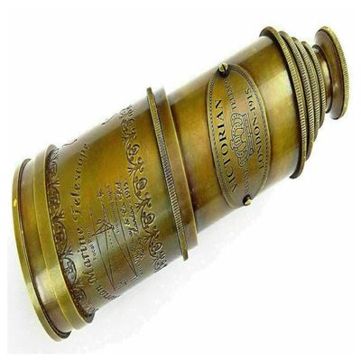 Pirates Spyglass Telescope London 1915 Engraved Navy Brass Victorian Marine Maritime Gift Brass Nautical Antique Working Telescope BY MUSKAN NAUTICAL STORE