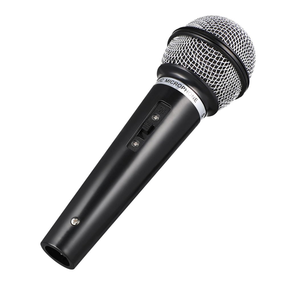 Toyvian Fake Microphone Prop: Plastic Microphone for Kids, Realistic Pretend Play Mic Prop - Portable & Handheld - Black Fun Stage Mics Toy for Kids Simulate Speech, Karaoke,Cosplay(6.48X1.97in)