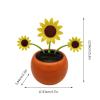 Solar Powered Dancing Flower,Solar Powered Dancing Flower | Flower Solar Powered Swinging Toys, Solar Dancing Flower for Car Dashboard Decoration Germplasm view 4