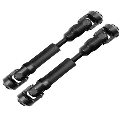 2PCS 67-85MM Universal Drive Shaft RC Upgrades for 1/10 SCX10 SCX10-II D90 Gen7 /Pro Rc 4WD GEN8 RC Crawler,RC Upgrade Parts Hop-Ups,Steel Full Metal Drive Shaft,Black (67-85 MM,2PCS)