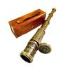 Brass Engraved Telescope With Leather Box Engraved Navy Brass Victorian Marine Maritime Gift Brass Nautical Antique Working Telescope BY MUSKAN NAUTICAL STORE view 2