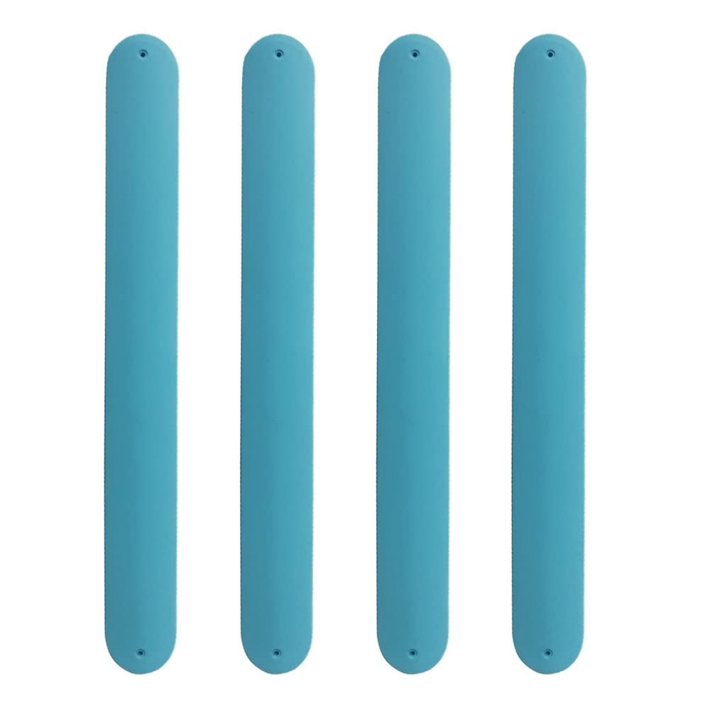 LUOZZY 4 Pcs Silicone Slap Bracelets Solid Color Slap Bracelets for DIY Slap Bracelets Party Gifts(Light Blue)