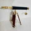 Antique Spyglass Telescope With Wooden Tripod Stand Engraved Navy Brass Victorian Marine Maritime Gift Brass Nautical Antique Working Telescope BY MUSKAN NAUTICAL STORE view 2