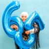 17th Birthday Blue Foil Number 17 Balloons with Confetti, Giant 40 Inch Helium Balloons for Boys, Girls, Men - 17th & 71st Anniversary Party Decorations view 4