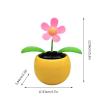 Solar Dancing Flowers - Solar Dancing Toy - Flower Solar Powered Swinging Toys, Solar Powered Dancing Toy Shaking Head Car Ornaments for Desk Decoration Germplasm view 4