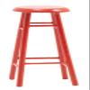 Dollhouse Miniature Red Bar Stool, 3 Inches view 1