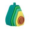 Nuby Soft Silicone Stackable Avocado Interactive Toy - 5-Piece Toddler Stacking Toy for Early Development - 12+ Months view 1