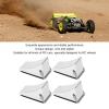 VBESTLIFE RC Car Wheel Chocks, Heavy-Duty Aluminum Alloy Non-Slip Tire Stops for Remote Control Cars Model Vehicle Display and Ramp Safety 4 Pack (Silver) view 4
